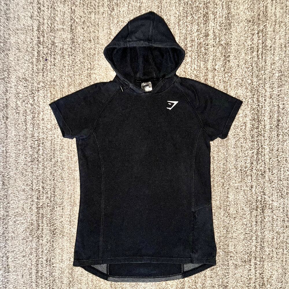 Gymshark Black Short Sleeve Hoodie